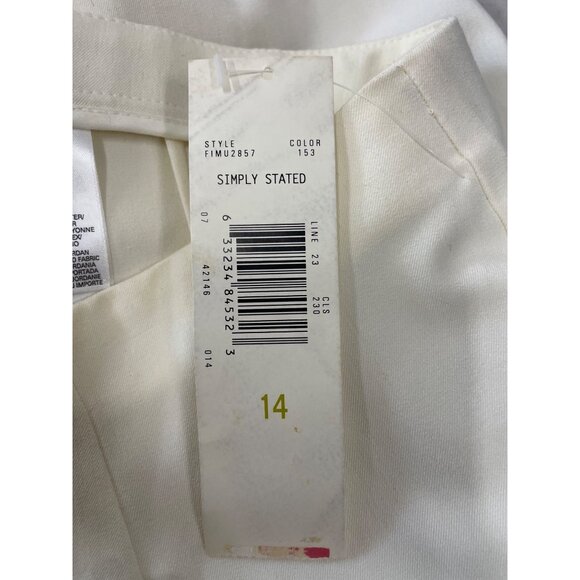 First Issue Women's Ivory High Waist Hook and Eye Flared Stretchable Pants Sz 1 - Picture 8 of 9